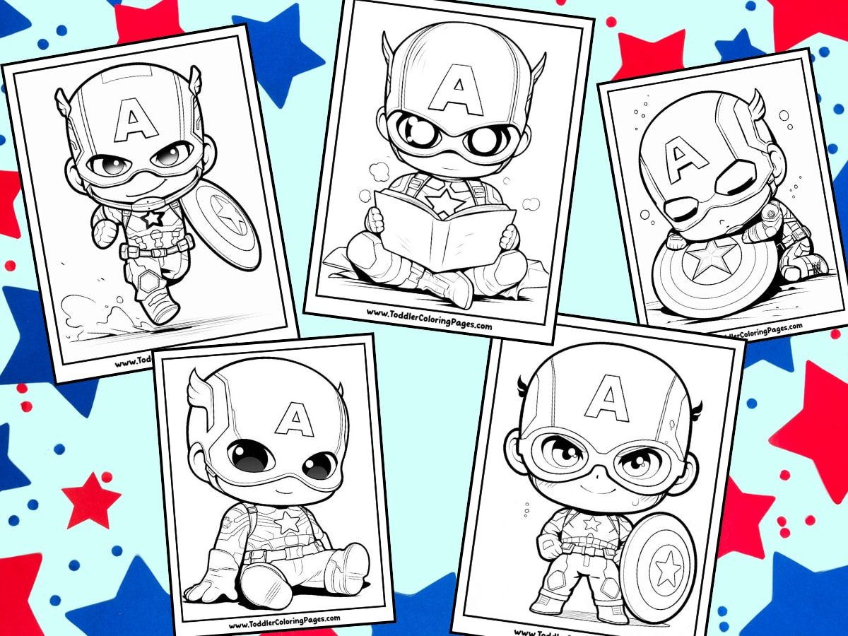 Kawaii Captain America Coloring Pages