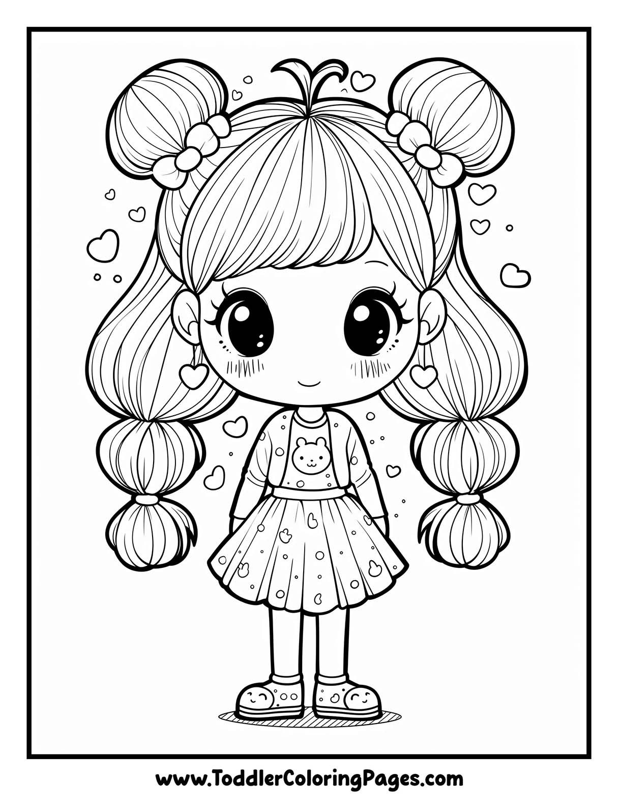 Kawaii Princess Coloring Pages