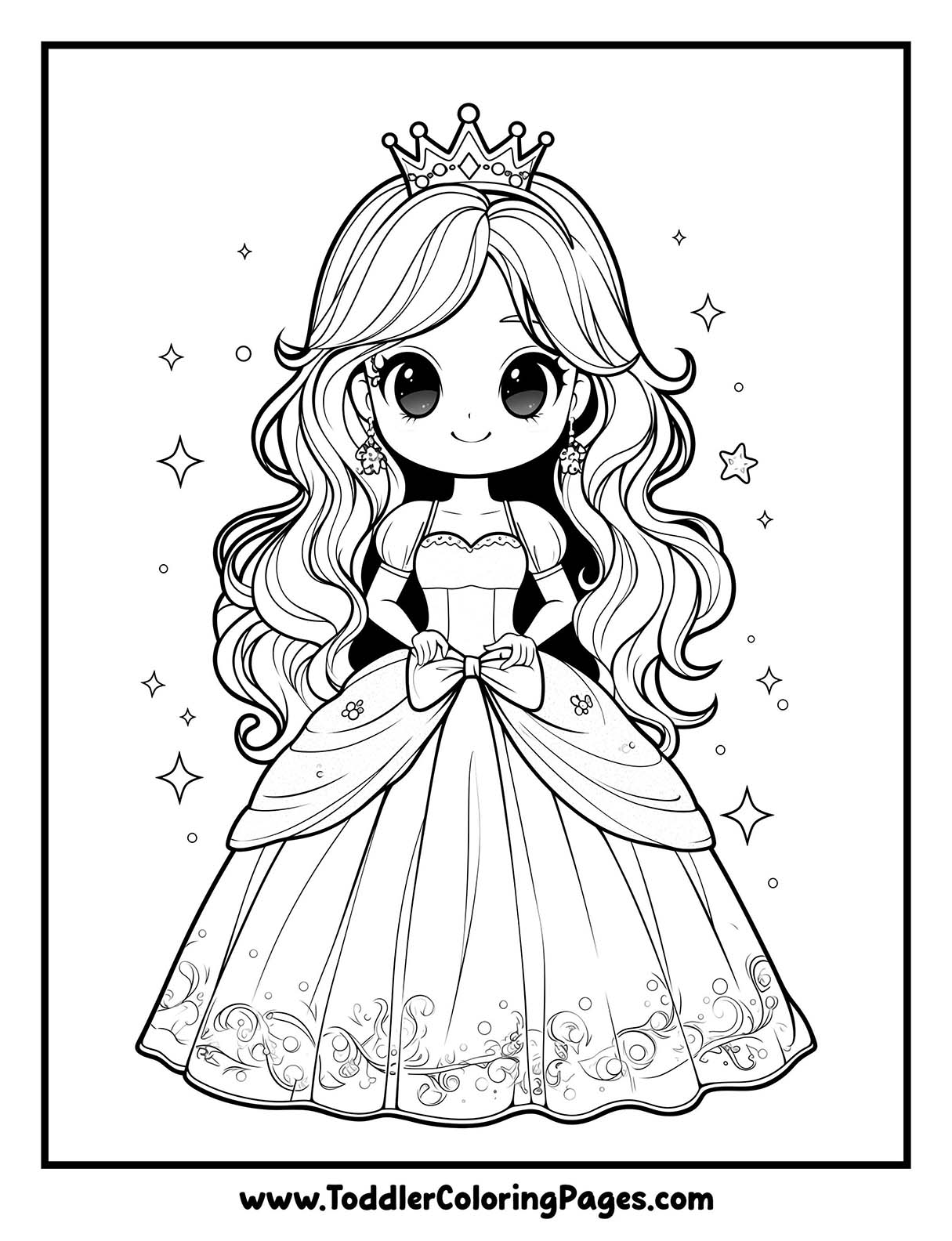 Kawaii Princess Coloring Pages
