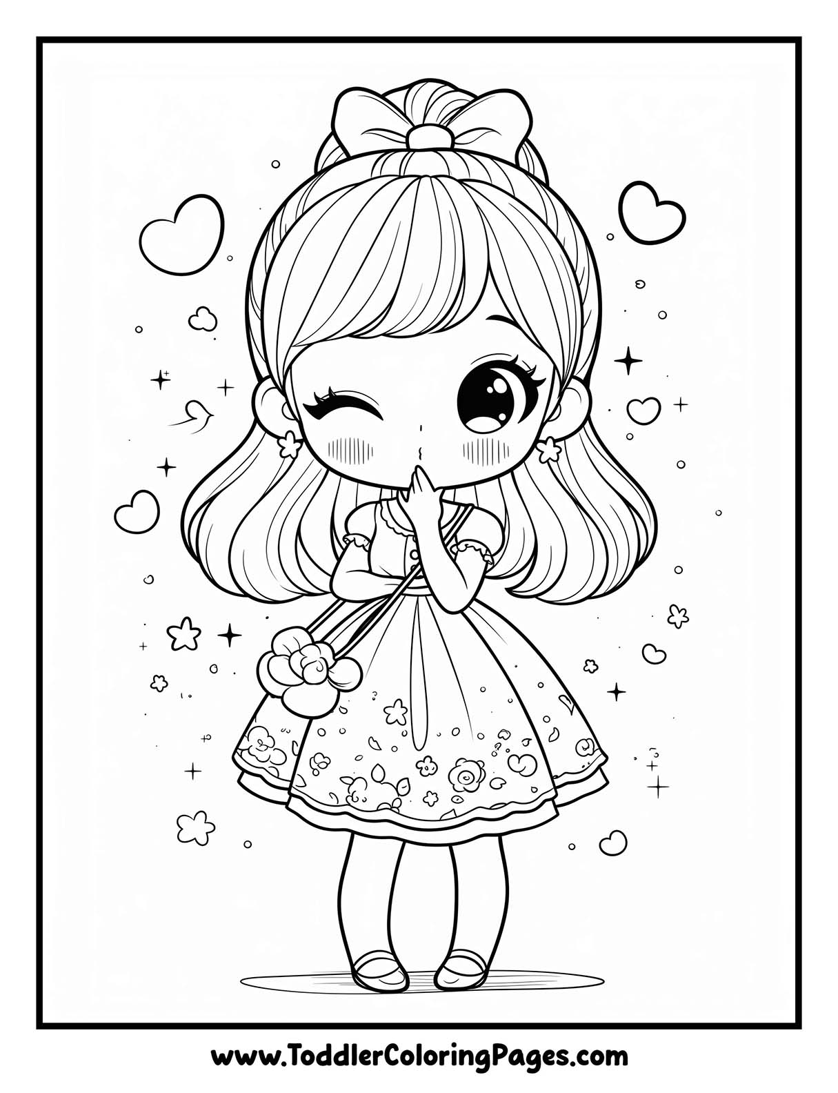 Kawaii Princess Coloring Pages