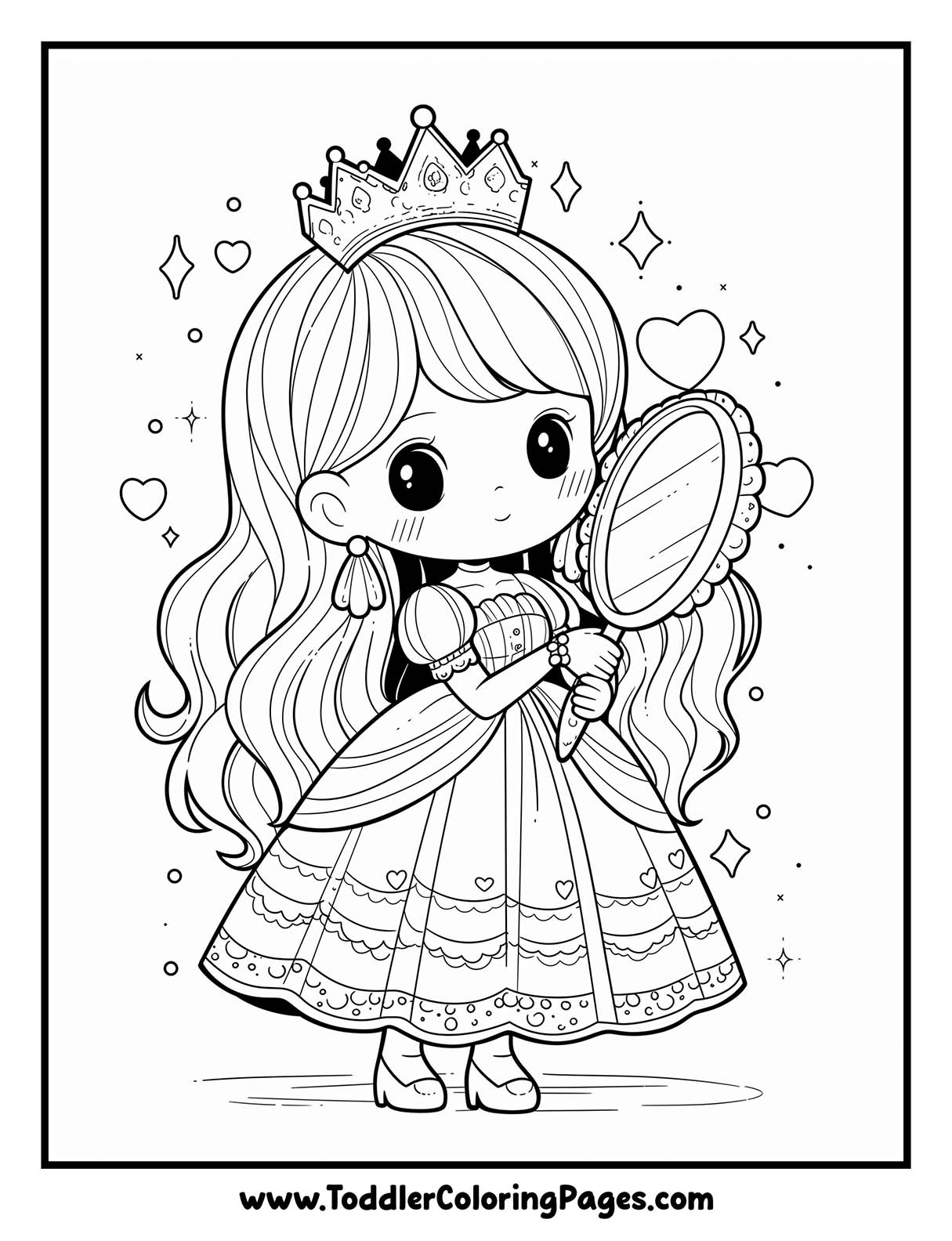 Kawaii Princess Coloring Pages