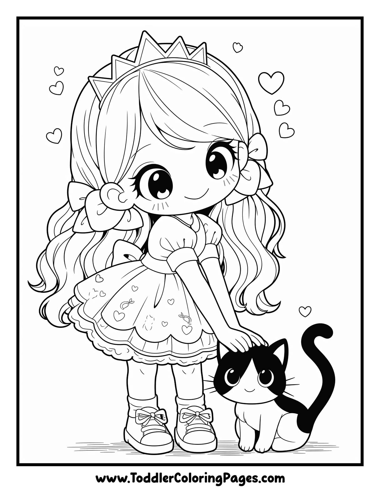 Kawaii Princess Coloring Pages