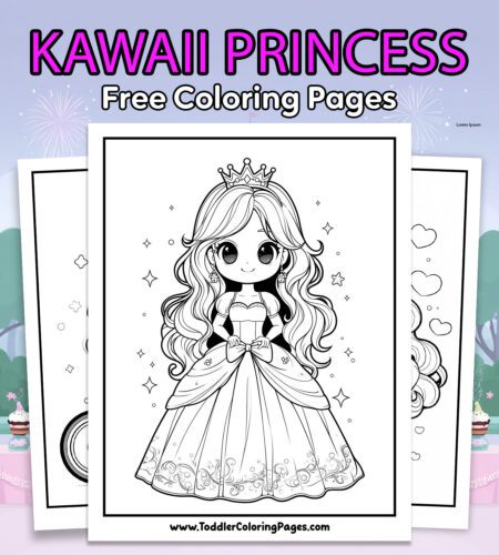 Kawaii Princess Coloring Pages