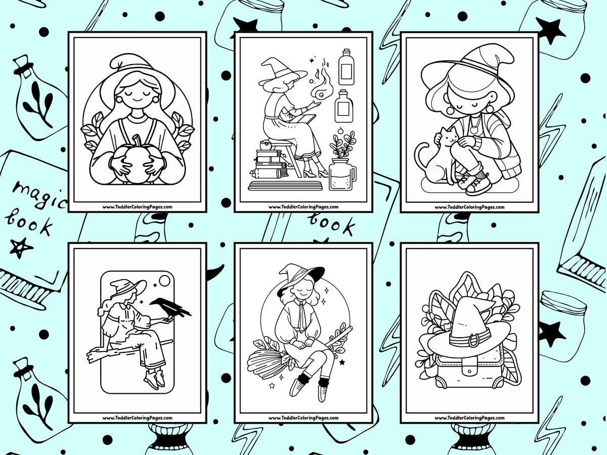 Witch Coloring Pages