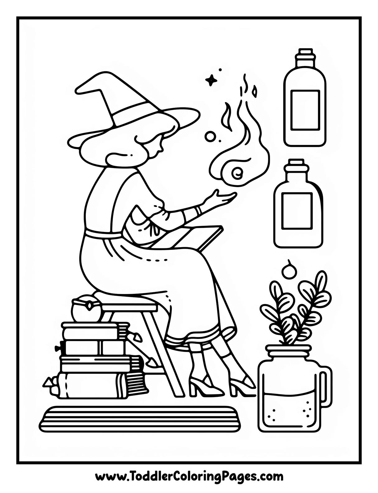 Witch Coloring Pages