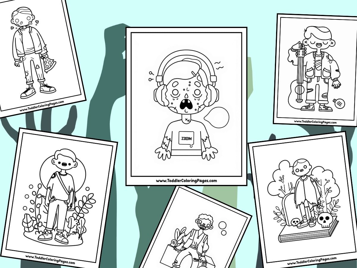 Zombie Coloring Pages