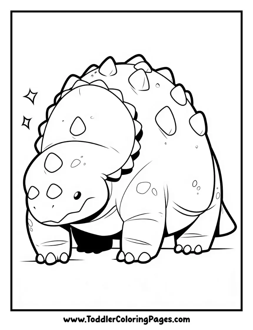 Ankylosauria coloring page