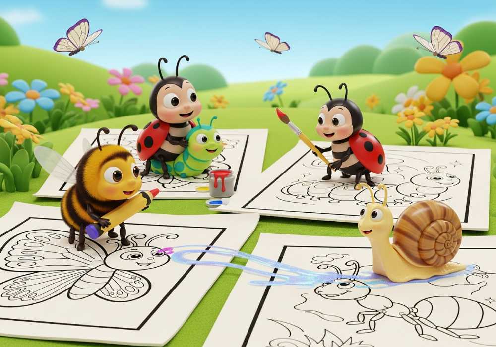 Colouring Pages Bugs printable