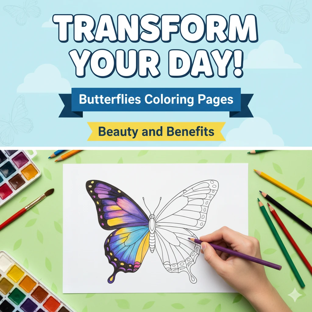 butterflies coloring pages
