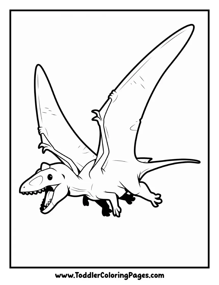 flying dinosaurs coloring pages