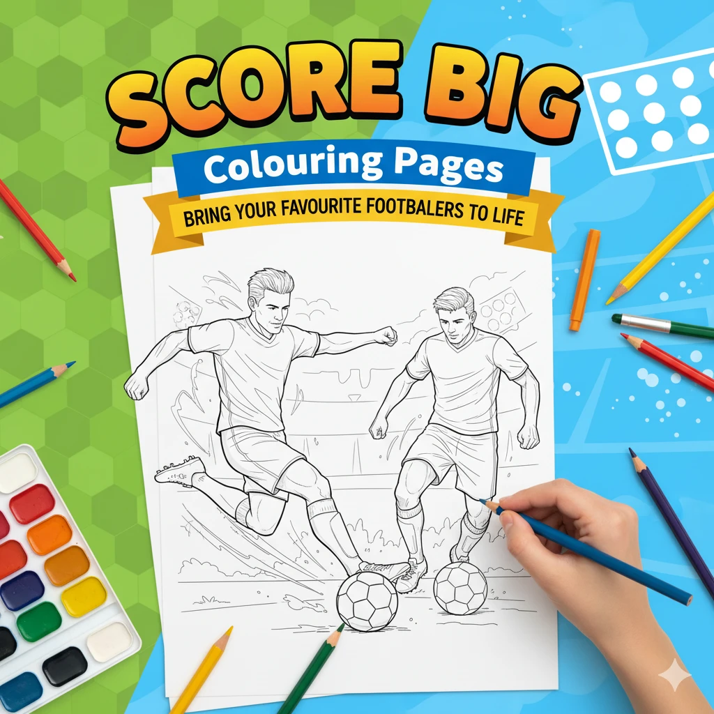 footballers colouring pages
