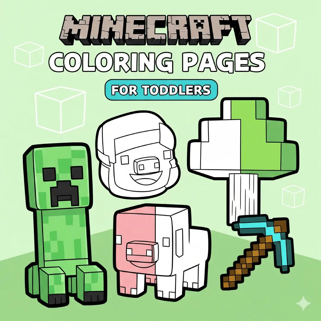 minecraft coloring for kids