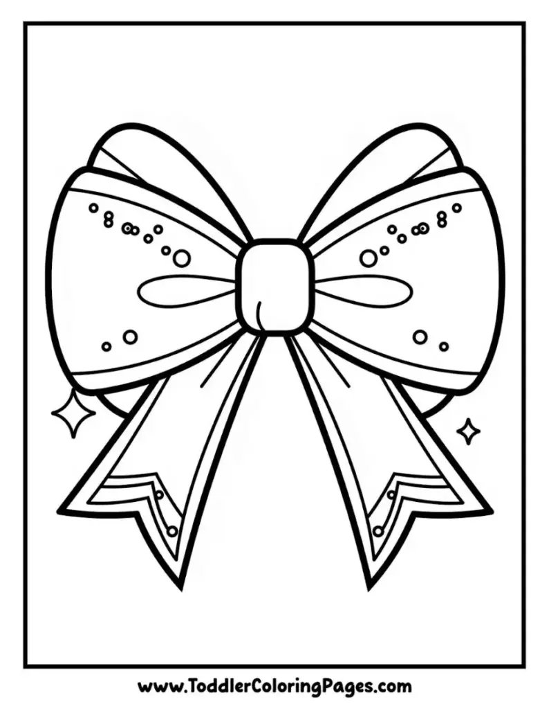 Glittery Bow Tie coloring pages for kids