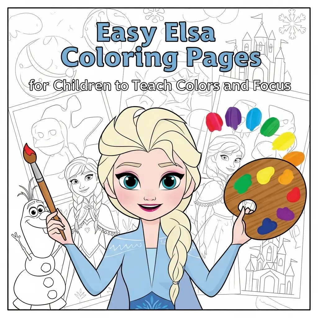 elsa for kids coloring pages