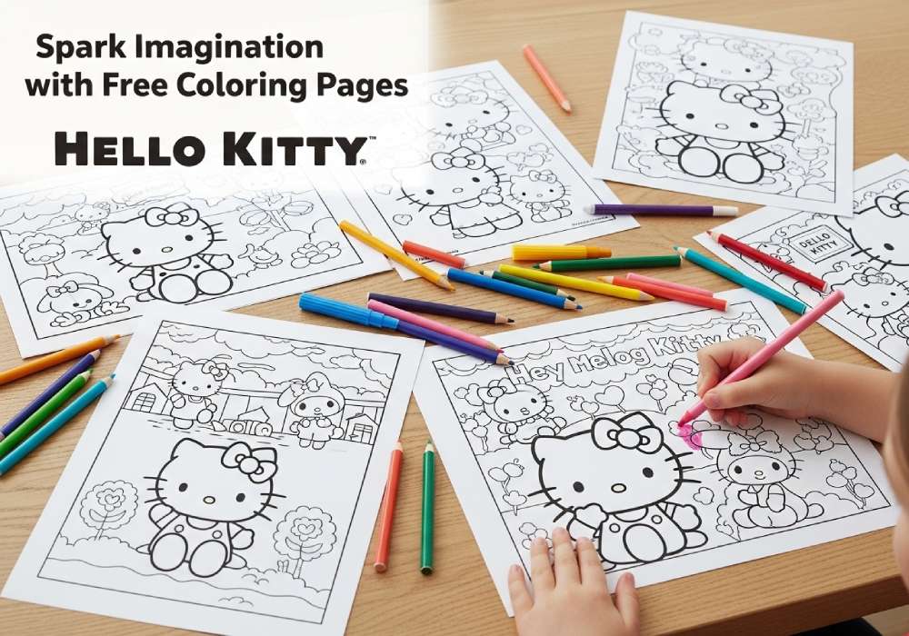 printable coloring pages Hello Kitty