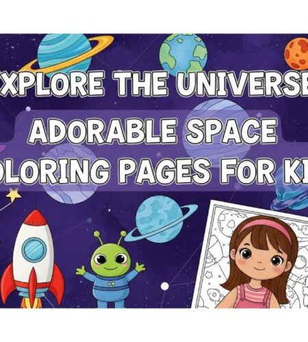 Explore the Universe: Adorable Space Coloring Pages for Kids