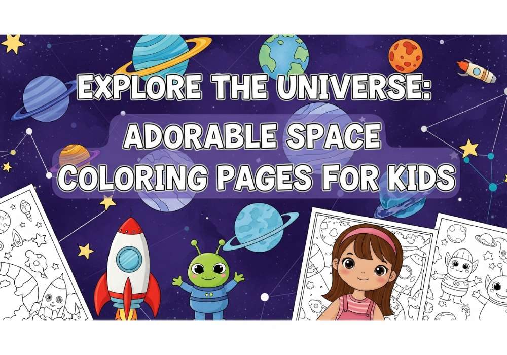 space coloring pages for kids