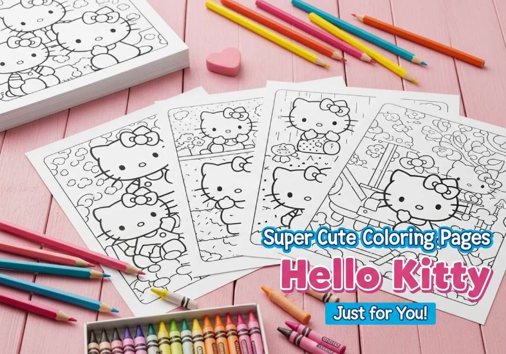 super cute coloring pages hello kitty