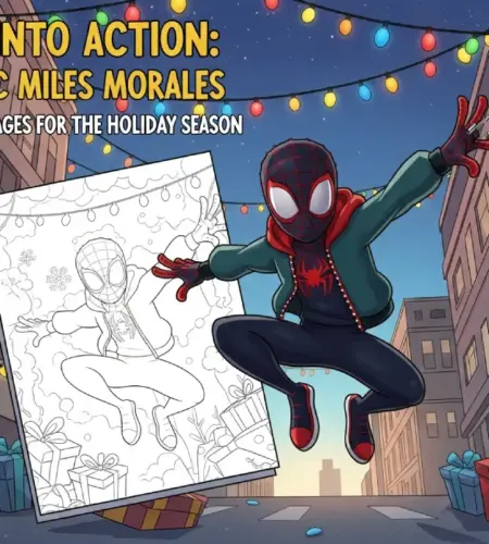 Leap Into Action: Dynamic Miles Morales Coloring Pages for the Holiday Season