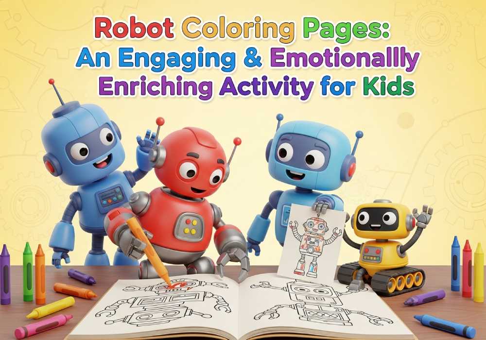 robot coloring pages for kids